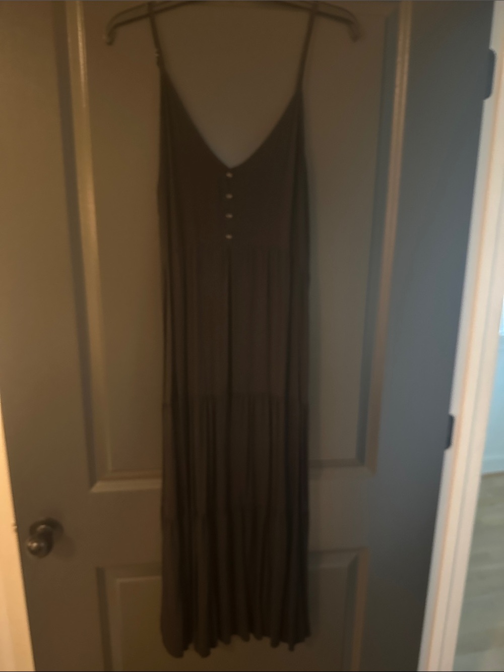 Sleeveless Black Tiered Maxi Dress